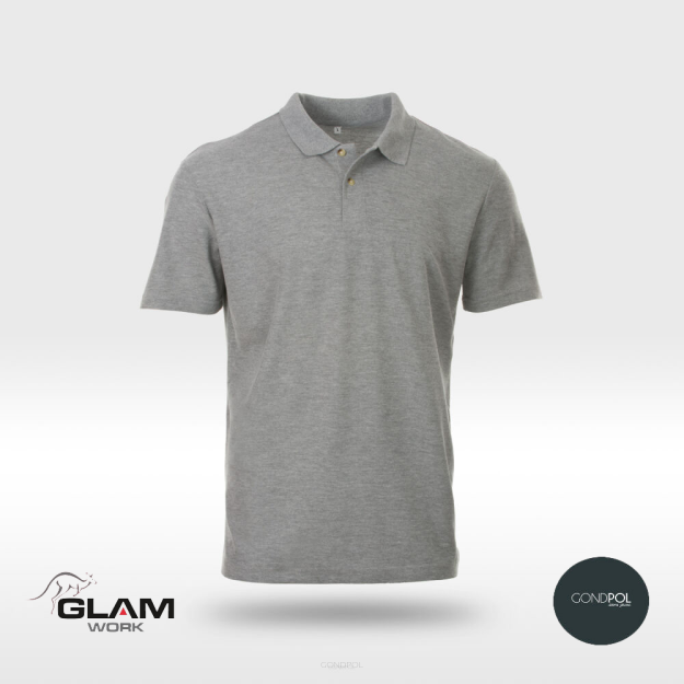Koszulka ochronna polo bawełniana popiel - Gondpol
