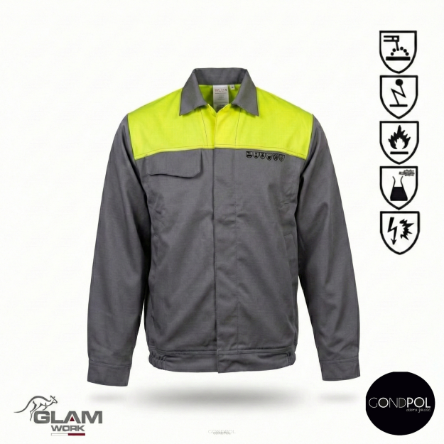 Bluza ochronna orion multifunkcyjna szaro-żółta (certyfikat)-produkt Gondpol