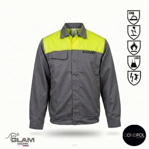 Bluza ochronna orion multifunkcyjna szaro-żółta (certyfikat)-produkt Gondpol
