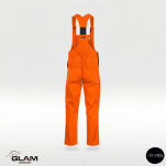 Spodnie ochronne trudnopalne antystatyczne spawacz ORION(pomarańczowe certyfikat)-produkt Gondpol - 2