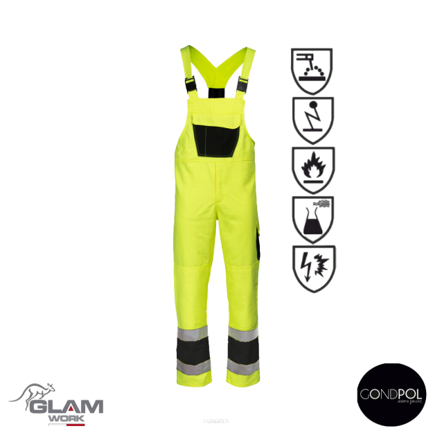 Spodnie ochronne orion multifunkcyjne ORION(żółto-czarne certyfikat)-produkt Gondpol