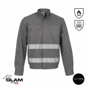 Bluza ochronna ORION trudnopalna  odblaskowa popiel