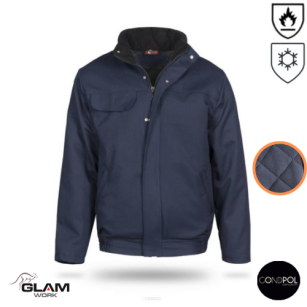 Kurtka ochronna trudnopalna ocieplana ORION(granat)-produkt Gondpol
