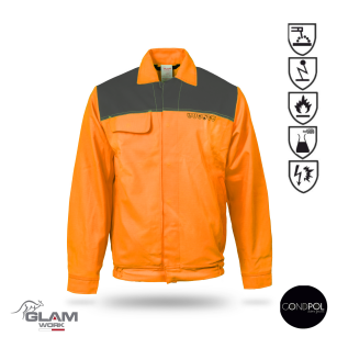 Bluza ORION multifunkcyjna pomarańczowo-szara