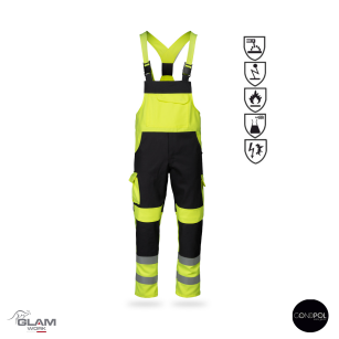 Spodnie ochronne multifunkcyjne odblask ORION(żółto czarny certyfikat)-produkt Gondpol