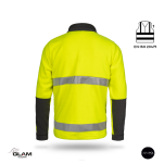 Bluza polarowa ochronna trudnopalna odblaskowa (żółta)-produkt Gondpol - 2