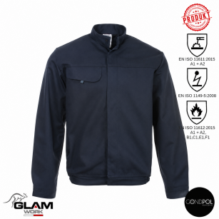 Bluza ochronna ORION trudnopalna antystatyczna granat