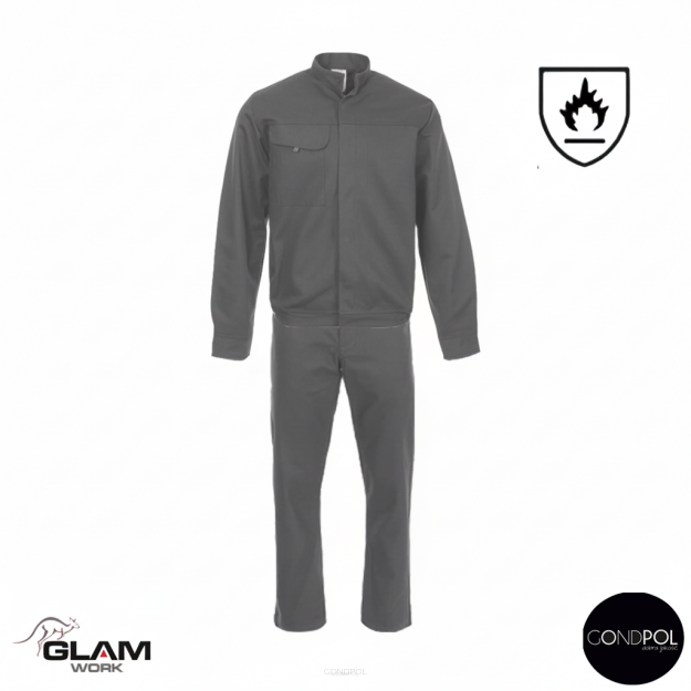 Ubranie ochronne trudnopalne szare (bluza spodnie ogrodniczki lub pasek)produkt Gondpol