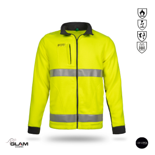 Bluza polarowa ochronna trudnopalna antystatyczna odblask żółta-produkt Gondpol