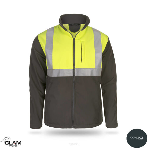 Kurtka softshell odblaskowa Fluo