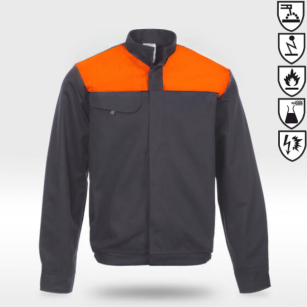 Bluza ORION multifunkcyjna szaro pomarańczowa